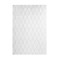 Teppich Vivica 225 Weiss / Graublau 80/150 cm 