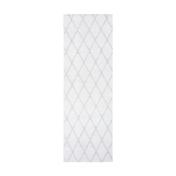 Teppich Vivica 225 Weiss / Graublau 80/250 cm 