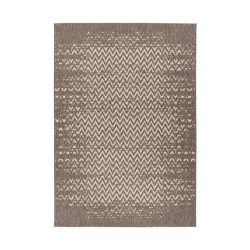 Flachwebeteppich Splash 600 Braun / Creme 80/150 cm 