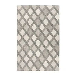 Flachwebeteppich Splash 800 Creme / Grau 160/230 cm 