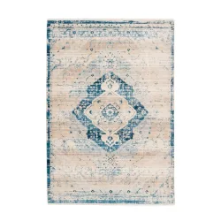 Webteppich Baroque 525 Creme/blau 200x290 200/290 cm 