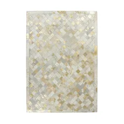 Flachwebeteppich Lavish 210 Elfenbein / Gold 120/170 cm 