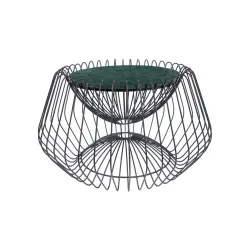 Beistelltisch Cdnne-Grn Metall, Stein 60/60/35 cm 