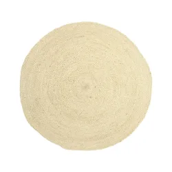 Flachwebeteppich Mandi In Naturfarben Ø Ca. 110cm 