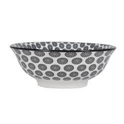 Suppenteller Shiva Schwarz/weiss 21/7,8 cm 