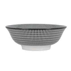 Suppenteller Shiva Schwarz/weiss 21/7,8 cm 