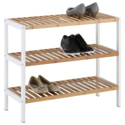 Schuhregal In Weiss/naturfarben 70/59/30 cm 