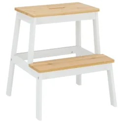 Hocker In Weiss/naturfarben Naturfarben, Weiss Holz 