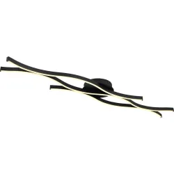 Led-deckenleuchte Relo In Opal/schwarz Max. 35 Watt  