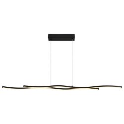 Led-hängeleuchte Loren Opal/schwarz Max. 30 Watt 110,4/8,6/120 cm  