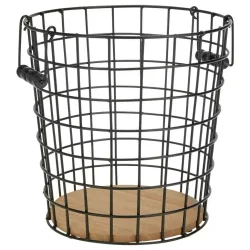 Papierkorb Cage Braun/schwarz