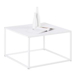Couchtisch Kubo Weiss Metall, Holzwerkstoff 60/60/38 cm 