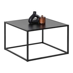 Couchtisch Kubo Schwarz Metall, Holzwerkstoff 60/60/38 cm 