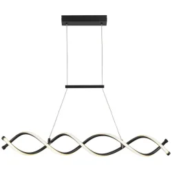 Led-hängeleuchte Mimi In Schwarz Max. 24 Watt 88/13/120 cm  