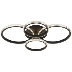 Led-deckenleuchte Maxi Schwarz/chromfarben Max.33watt  