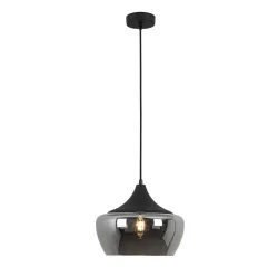 Hängeleuchte Nor Schwarz/chromfarben Max.25watt 30/120 cm  