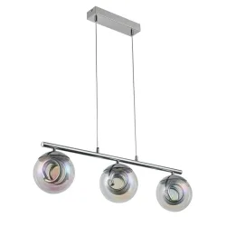 Led-hängeleuchte Moderni Chrom/perlmutt Max. 18 Watt 75/15/120 cm  