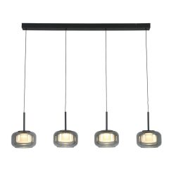 Led-hängeleuchte Kalti Schwarz/weiss Max. 32 Watt 110/18/120 cm  