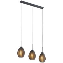 Hängeleuchte Lasim Grau/schwarz Max. 25 Watt 70/14,5/120 cm  