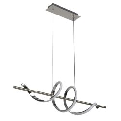 Led-hängeleuchte Lina Chrom-/nickelfarben Max. 20 W 80/20/120 cm  