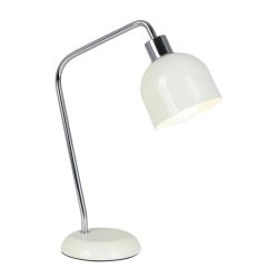 Tischleuchte Ilka Weiss/chromfarben Max. 25 Watt  