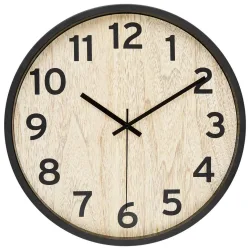 Wanduhr Kelly Schwarz/natur Naturfarben, Schwarz 