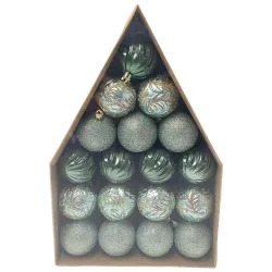 Christbaumkugel-Set Liza Grün 36-Teilig 36-teilig 