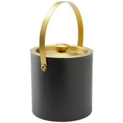 Eiseimer Glamour In Schwarz/goldfarben Ca.1,5l 
