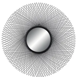 Wandspiegel Kala In Schwarz 84/84/2 cm , Schwarz 