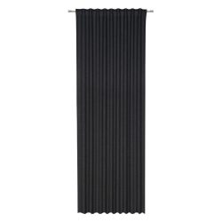 Fertigvorhang Leo Schwarz 135x255cm blickdicht 