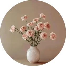 Metallbild Pink Flowers 