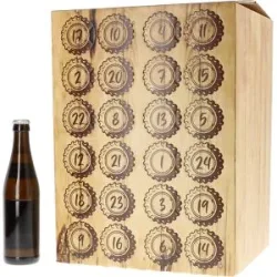 Adventskalender Kronkorken, zum Selbstbefüllen, für 24 Flaschen, VE 25 Stk, für 0,33-l-Flaschen ratioform