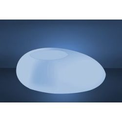 Pflanzbehälter, STORUS II, HxBxT 500 x 1140 x 1120 mm, transluzent, RGB+CCT beleuchtet DEGARDO
