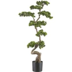 kaiserkraft Künstliche Pflanze Bonsai Kiefer, Kunststofftopf, Höhe 1250 mm