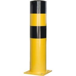 kaiserkraft Rammschutz-Poller, Ø 273 mm, Wandstärke 5 mm, zum Aufdübeln, Bodenplatte 350 x 350 mm