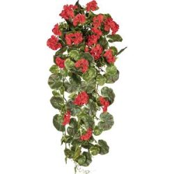 kaiserkraft Geranienhänger, Höhe 800 mm, UV-beständig, Blüten rot