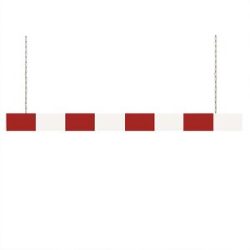 Höhenbegrenzer aus Aluminium, rot-weiß reflektierend, Länge 2500 mm Moravia