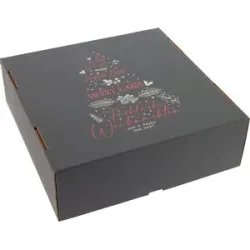 Stülpdeckelkarton Motiv International Christmas Tree, VE 25 Stk, Innenmaße 300 x 300 x 100 mm, anthrazit, ab 5 VE ratioform