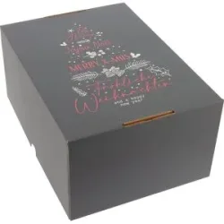 Stülpdeckelkarton Motiv International Christmas Tree, VE 25 Stk, Innenmaße 305 x 215 x 150 mm, anthrazit, ab 5 VE ratioform