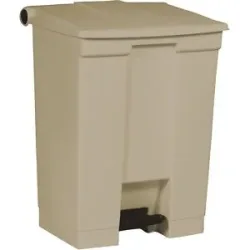 Tretabfalleimer, Industrie, aus Polyethylen, Volumen 68 l, beige, ab 5 Stk Rubbermaid