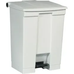 Tretabfalleimer, Industrie, aus Polyethylen, Volumen 68 l, weiß Rubbermaid