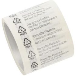 Etiketten, für Kennzeichnungspflicht in Italien, HDPE 2, ab 3 Stk ratioform