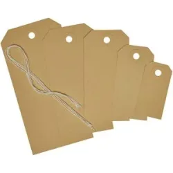 Anhängeetiketten, braun, VE 1000 Stk, LxB 140 x 70 mm ratioform