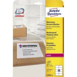 kaiserkraft Wetterfeste Versandetiketten, reißfest, LxB 99,1 x 57 mm, VE 250 Etiketten