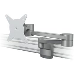 Monitorarm VIEWLITE, für Schienensystem, zwei Ausleger, silber / weiß Dataflex