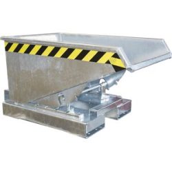 Kippbehälter inkl. Abrollmechanismus, Volumen 0,15 m³, LxBxH 960 x 640 x 550 mm, feuerverzinkt eurokraft pro
