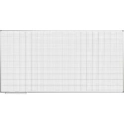 Rastertafel, weiß lackiert, BxH 2000 x 1000 mm, Raster 20 x 20 / 100 x 100 mm eurokraft basic