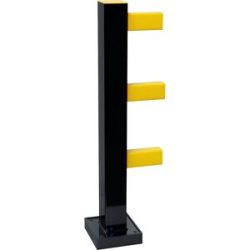 Rammschutz-Geländer Hybrid, BxH 100 x 1040 mm, Standpfosten, Innen- und Außenbereich Black Bull