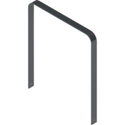 Fahrradanlehnbügel, feuerverzinkt, eisenglimmer, gebogene Ausführung, BxT 1000 x 80 mm Schake