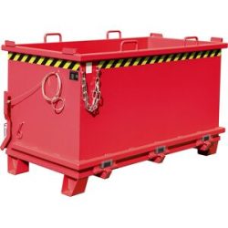 Klappbodenbehälter SB, Volumen 1,5 m³, Traglast 2000 kg, feuerrot eurokraft pro
